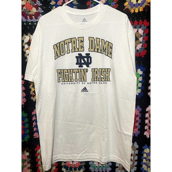 Notre Dame Adidas Fighting Irish Short Sleeve size Large - Picture 1 of 5